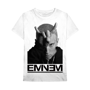 Eminem Finger Horns Men's White T-Shirt