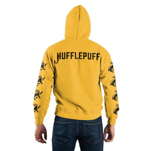 Harry Potter Hufflepuff Quidditch Pullover Hooded Sweatshirt - back
