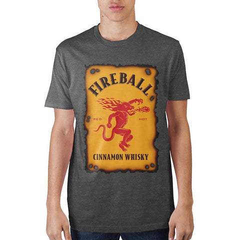 Image of Fireball Label Charcoal Heather T-Shirt