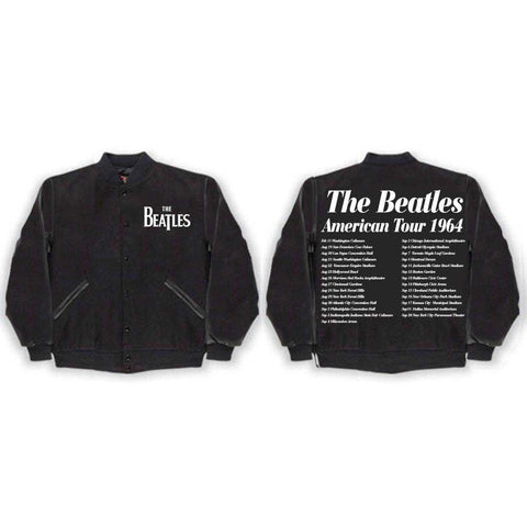 The Beatles Us 1964 - Mens Black Varsity Jacket