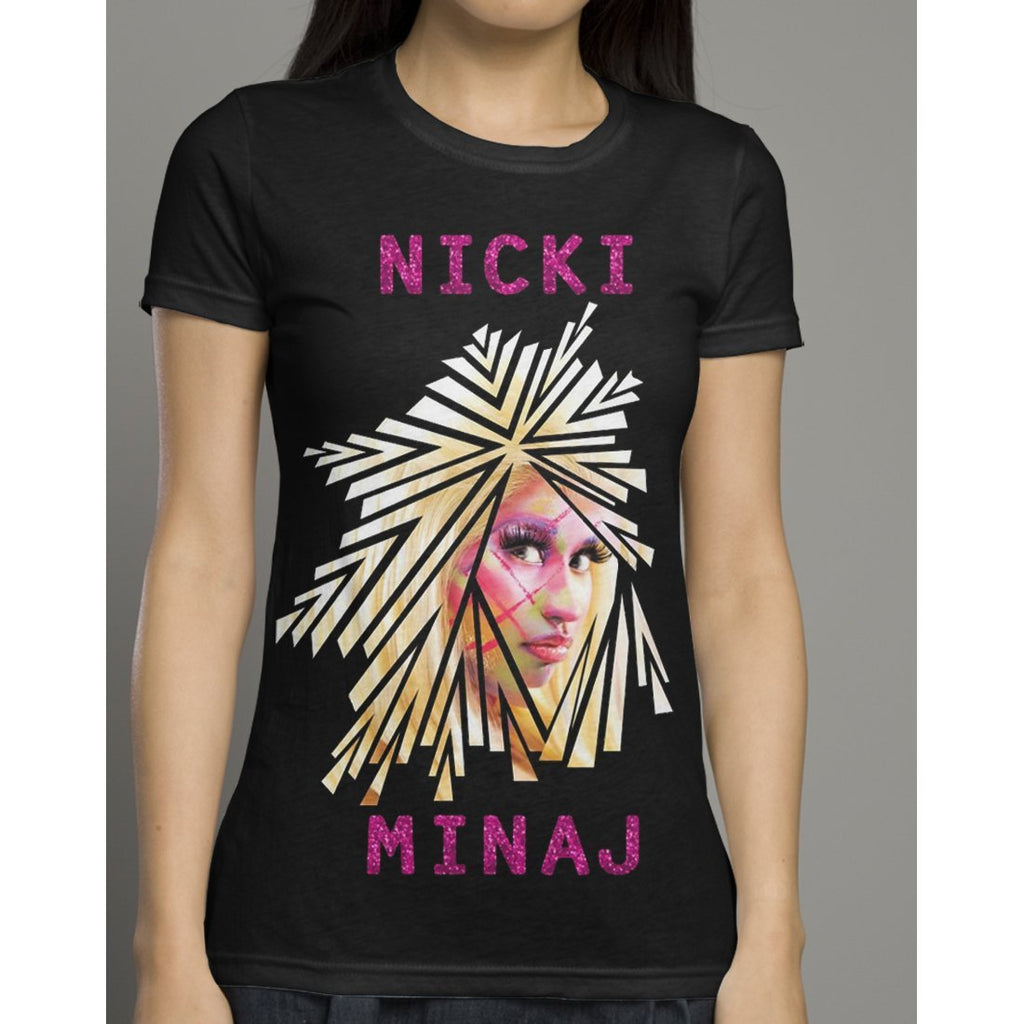 Nicki Minaj Distorted Women's Black T-Shirt