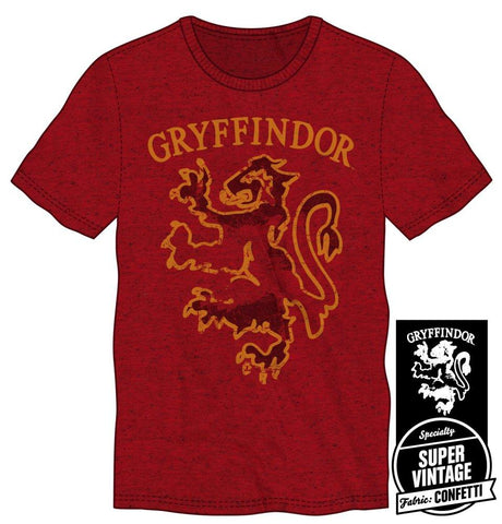 Image of Harry Potter Gryffindor House Animal Lion Men's Red T-Shirt