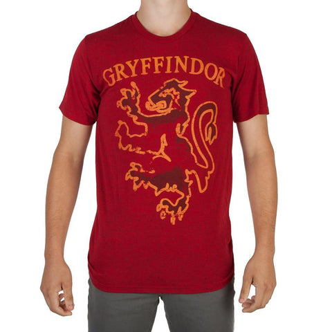 Image of Harry Potter Gryffindor House Animal Lion Men's Red T-Shirt
