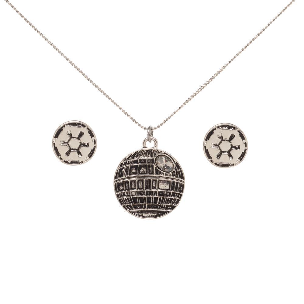 Star Wars Death Star Necklace and Imperial Earrings Set