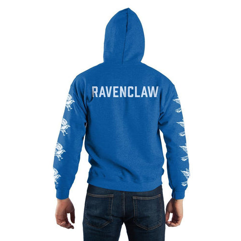 Image of Harry Potter Blue Ravenclaw Quidditch Pullover Hooded Sweatshirt - Back