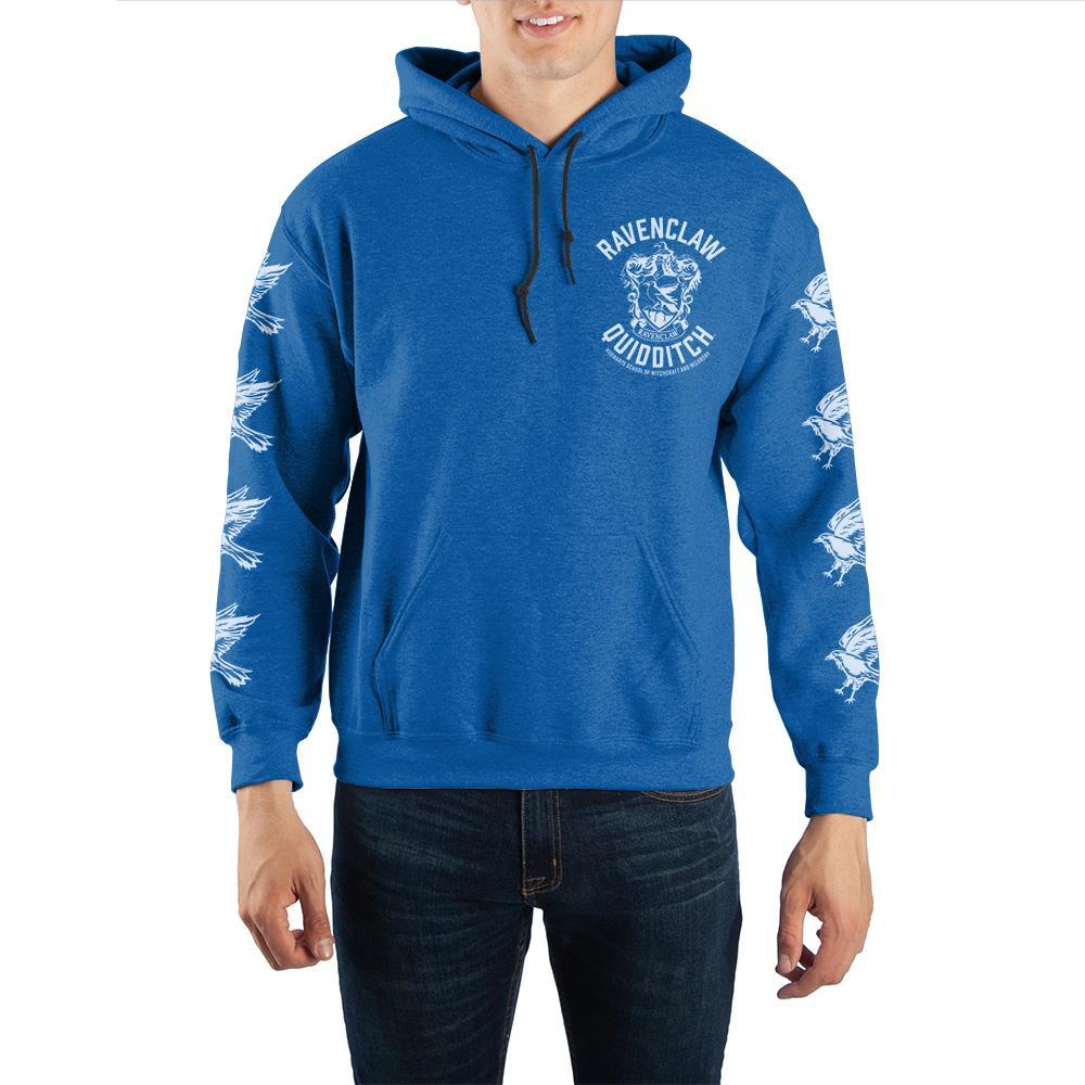 Harry Potter Blue Ravenclaw Quidditch Pullover Hooded Sweatshirt - front