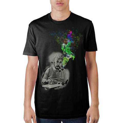 Image of Einstein Smoking Black T-Shirt
