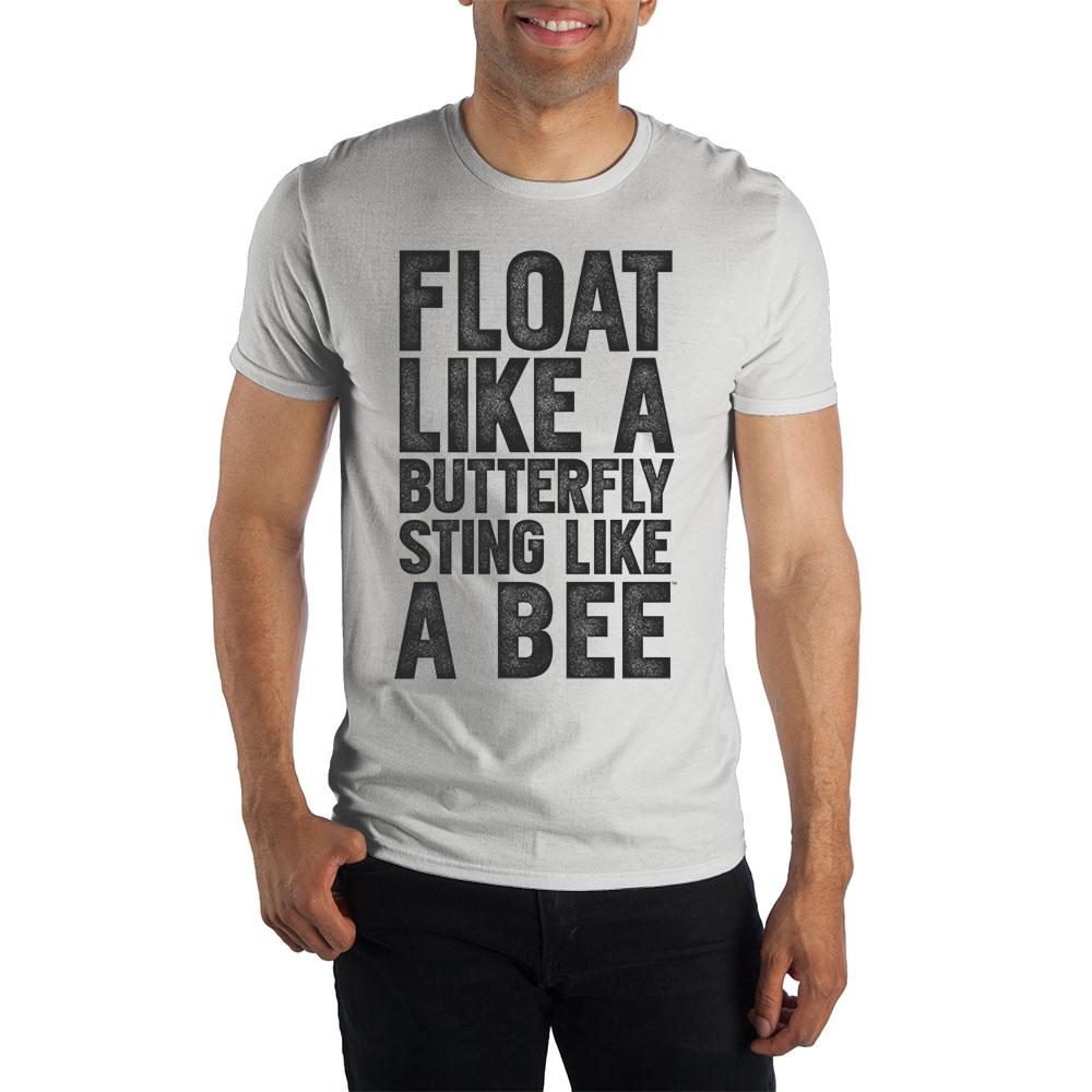 Muhammad Ali Float Like A Butterfly Sting Like A Bee Men's Black T-Shirt Tee Shirt- Front