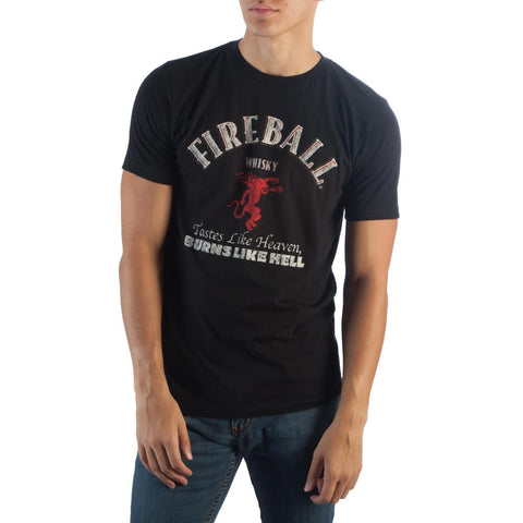 Image of Fireball Logo Black T-Shirt