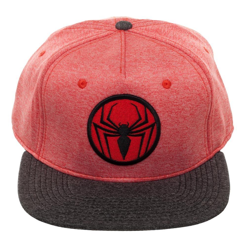 Spiderman Two Tone Cationic Red and Black Snapback - front