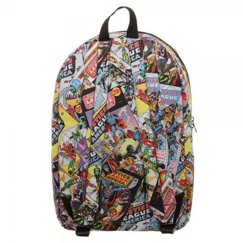 Image of Justice League All Over Print QT Backpack - back