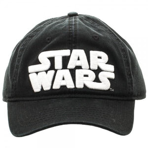 Star Wars Logo Black Adjustable Cap - front