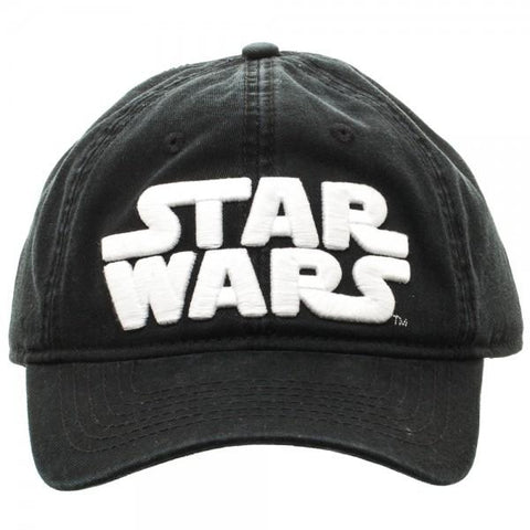 Image of Star Wars Logo Black Adjustable Cap - front